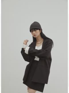 dium. Herringbone Over Size Jacket ブラック - メルカリ