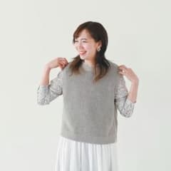 暮らしの道具店　ペーパーコットンのニットベストのサムネイル