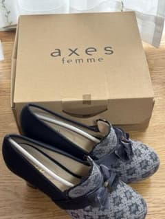 axes femme リボン付レーシーパンプス コン Lサイズのサムネイル