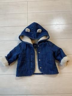 baby GAP くま耳 裏ボア デニム アウターのサムネイル