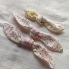 【同梱半額】リボン　セット　ダブルガーゼ　ヘアゴムにのサムネイル