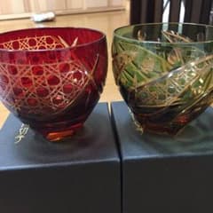 新品　彩花切子 ペアのサムネイル