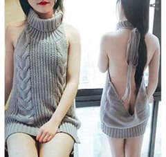 入荷　セクシーニット　胸閉めタイプ　はみ乳&お尻チラ見せ　セクシー誘惑のサムネイル
