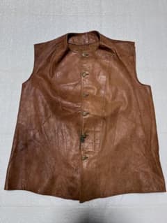 【vintage】ジャーキンベスト 1941年 イギリス軍 レザーベスト