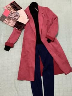 ZARA 美品　春物コート　スエード調チェスターコート　Ｍサイズのサムネイル