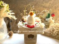 ありす様3点♪   ❁ナチュラルお正月飾り❁羊毛フェルト鏡餅❁のサムネイル