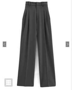 GRLハイウエスト タックワイドパンツ グレーのサムネイル