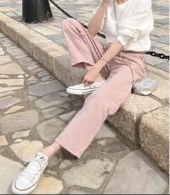 ストレートデニムパンツ ピンクのサムネイル