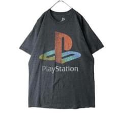 人気 企業系 プリント 古着 Tシャツ プレイステーション グレー メンズ Mのサムネイル