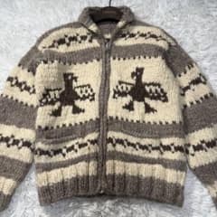 CA DUMAUS カナダ製 カウチンセーター フルZIP イーグル XL相当 - メルカリ