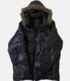 00s fur hood down jacket y2k lgb ダウン - メルカリ