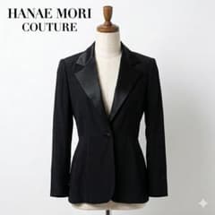 HANAE MORI COUTURE シルクテーラードジャケット フランス製 黒 - メルカリ