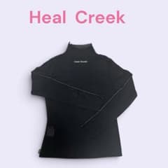 Heal Creek ハイネック 長袖 トップス アンダー メッシュ ブラックのサムネイル