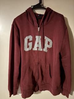 GAP バーガンディ ジップアップパーカーのサムネイル