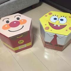 つんつん★様専用 牛乳パック椅子(アンパンマン、スポンジボブ)のサムネイル