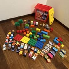 はじめてのぶろっくバケツL アンパンマン　知育玩具