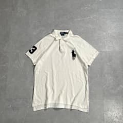 90s Ralph Lauren ビッグポニー ポロシャツ 鹿の子 短丈 白 L - メルカリ