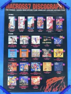 マクロス7 ポスター B2 ディスコグラフィ 河森正治 美樹本晴彦 宮武一貴 マクロス7 ポスター B2 ディスコグラフィ 河森正治 美樹本晴彦 宮武一