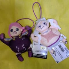 ワンピース　ゴムひも付きぬいぐるみ　モンキー・D・ルフィ&ジュエリー・ボニー　F