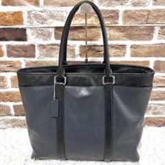 ✨美品✨コーチ メトロポリタン 2way トートバッグ ビジネス レザー 紺
