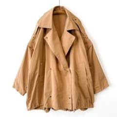 美品 アダムエロペ 2WAYミリタリーショートトレンチ コート ベスト ゆるだぼ 美品 アダムエロペ 2WAYミリタリーショートトレンチ コート ベスト