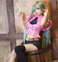 ウィッグ付き 七つの大罪 エリザベス 衣装 アニメ コスプレのサムネイル