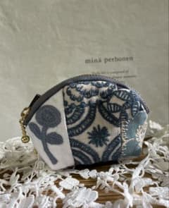 F)ミナペルホネン 表パッチ/タンバリン miniポーチ ハンドメイド