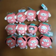 サンリオキャラクターズフルーツ着ぐるみマスコット〜いちご〜12個