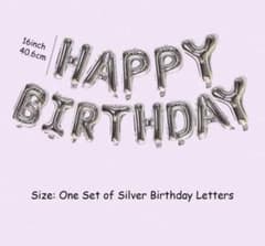シルバー Happybirthday バルーンのサムネイル