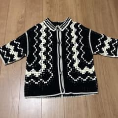 【美品】RAGEBLUE クロシェニットカーディガンのサムネイル