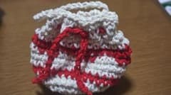 ハンドメイド ニット 巾着袋のサムネイル