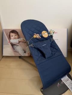 美品　バウンサー　ベビービョルン ブリス コットン ブルー 動作良好　おもちゃ付のサムネイル