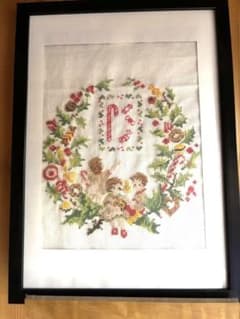 クリスマスリース クロスステッチ 刺繍作品のサムネイル