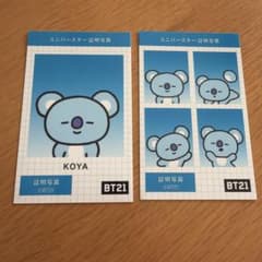 BT21 팝업 구입 특전 유니버스터 증명 사진풍 슬로마이드