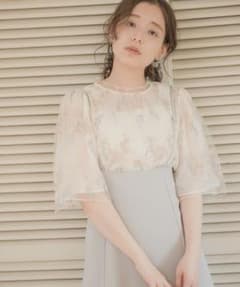 mysty woman フローラルタイニー刺繍ブラウスのサムネイル