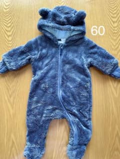 Ｈ&M  クマさんもこもこロンパースのサムネイル