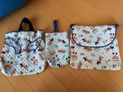 入園！ミッキーマウス　お着替え袋　上靴袋　お道具袋　３点のサムネイル
