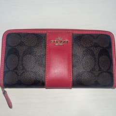COACH 長財布 ブラウン/レッドのサムネイル