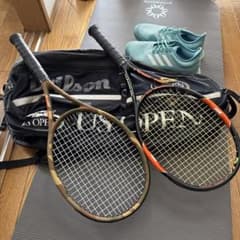 Wilson BURN ラケット 2本セット バッグ、シューズ付き　錦織圭 Wilson BURN ラケット 2本セット バッグ、シューズ付き 錦織圭 - メルカリ