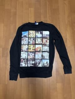 H&M DIVIDED フォトプリント スウェット ブラック Sのサムネイル