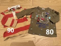 DOUBLE.B MIKI HOUSE 長袖カットソー 2点セットのサムネイル