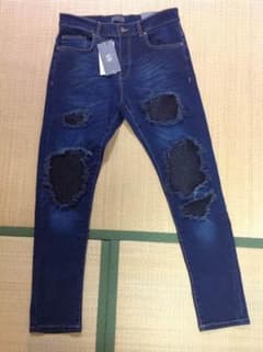 値下げ！新品未使用！ ZARA ダメージデニム スキニージーンズのサムネイル