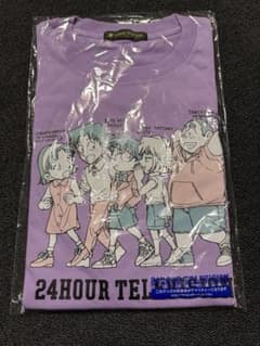 24時間テレビ チャリティー Tシャツ　名探偵コナン サイズL 紫色のサムネイル