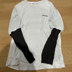 CONVERSE フェイクレイヤード 長袖Tシャツ ホワイト 4Lのサムネイル