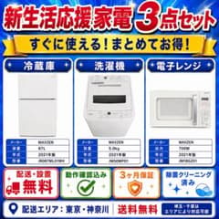 新生活応援 家電3点セット 冷蔵庫 洗濯機 電子レンジ 配送設置無料