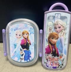 [Disney] 아나운서와 눈의 여왕 ☆ 어린이용 도시락 상자 & 젓가락, 숟가락, 포크 세트!