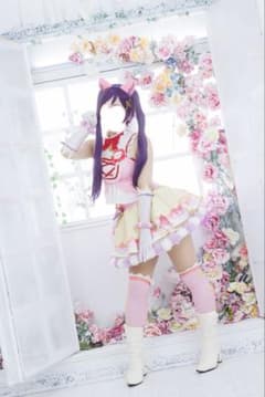 ウィッグ付 ラブライブ 東條希 キャットツインテール コスプレ 衣装