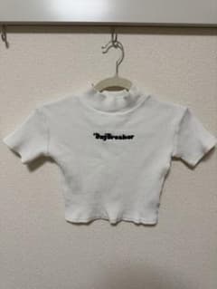 GYDA DayBreaker リブミニTシャツ ホワイト 半袖 ハイネックのサムネイル