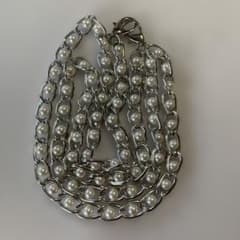 パール 金属 チェーン ショルダー バックチェーン　スマホストラップ　紐　肩掛けのサムネイル