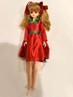 リカちゃん 人形 本体 赤いドレス レース襟　はるみちゃん　2代目のサムネイル